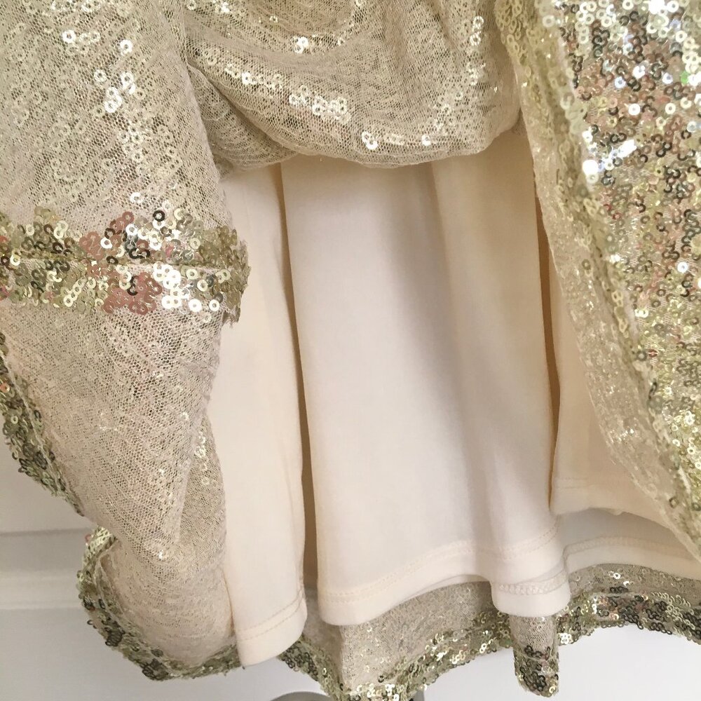 SOLD - Short Gold Sequin Evening Party Cocktail Pageant Dress NWT ~ M - Picture 15 of 17